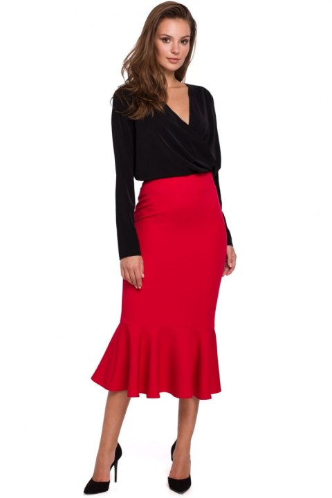 Spódnica Model K025 Red - Makover - L Spódnica Model K025 Red - Makover - L
