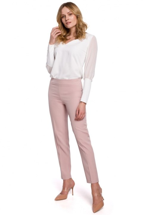 Spodnie Damskie Model K055 Dirty Pink - Makover - M Spodnie Damskie Model K055 Dirty Pink - Makover - M