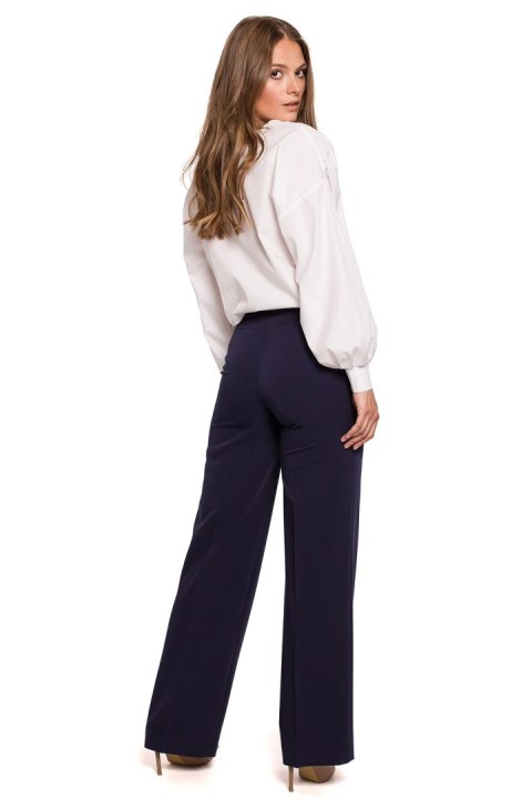 Spodnie Damskie Model K114 Navy - Makover - S Spodnie Damskie Model K114 Navy - Makover - S