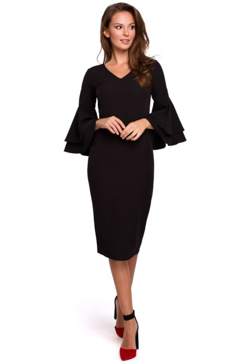 Sukienka Model K002 Black - Makover - M Sukienka Model K002 Black - Makover - M