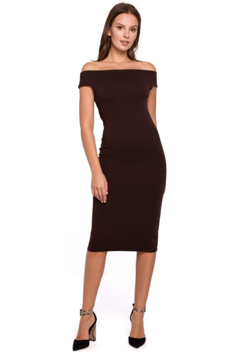 Sukienka Model K001 Brown - Makover - S Sukienka Model K001 Brown - Makover - S