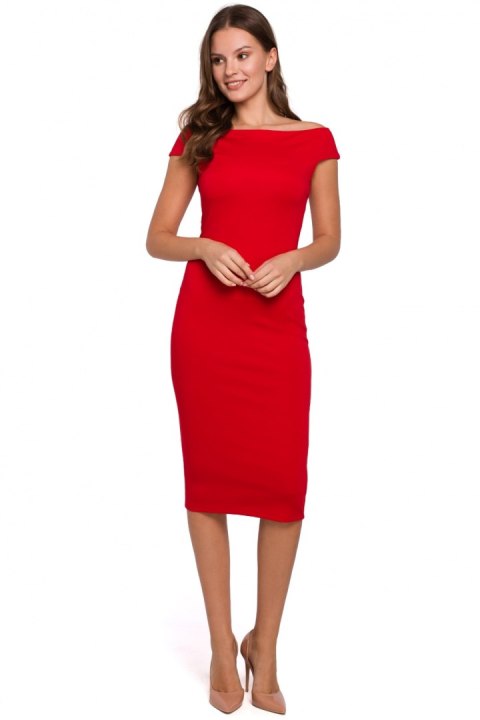 Sukienka Model K001 Red - Makover - S Sukienka Model K001 Red - Makover - S