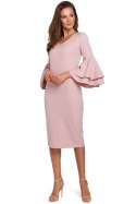 Sukienka Model K002 Dirty Pink - Makover - M Sukienka Model K002 Dirty Pink - Makover - M