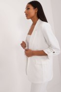 Marynarka Model TW-ZT-BI-27192.44P White - Och Bella - M Marynarka Model TW-ZT-BI-27192.44P White - Och Bella - M