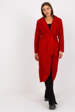 Płaszcz Damski Model TW-PL-BI-5220.63 Dark Red - Och Bella - uniwersalny