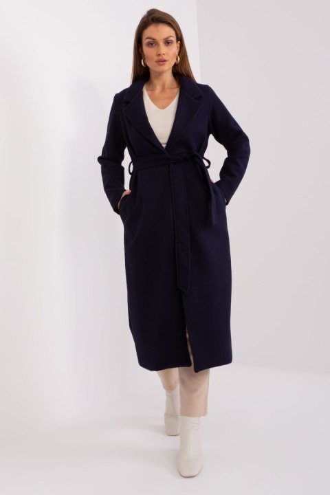 Płaszcz Damski Model TW-PL-BI-5312-1.31 Navy - Och Bella - L Płaszcz Damski Model TW-PL-BI-5312-1.31 Navy - Och Bella - L