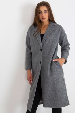 Płaszcz Damski Model TW-PL-BI-7298-1.15 Grey - Och Bella - uniwersalny