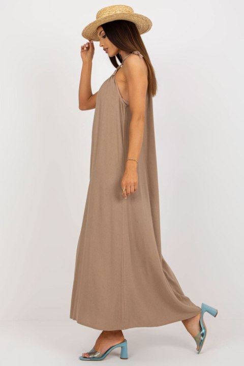 Sukienka Model TW-SK-BE-203D.38P Dark Beige - Och Bella - L Sukienka Model TW-SK-BE-203D.38P Dark Beige - Och Bella - L