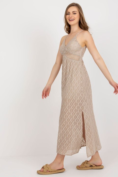 Sukienka Model TW-SK-BI-8676.22 Beige - Och Bella - L Sukienka Model TW-SK-BI-8676.22 Beige - Och Bella - L