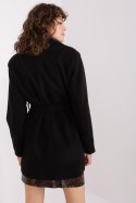 Płaszcz Damski Model TW-PL-BI-2022320.01X Black - Och Bella - XL Płaszcz Damski Model TW-PL-BI-2022320.01X Black - Och Bella - XL