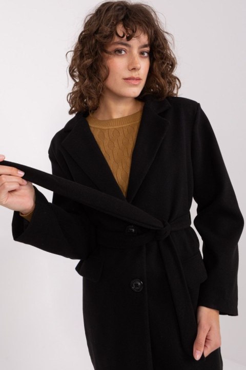 Płaszcz Damski Model TW-PL-BI-2022320.01X Black - Och Bella - XL Płaszcz Damski Model TW-PL-BI-2022320.01X Black - Och Bella - XL