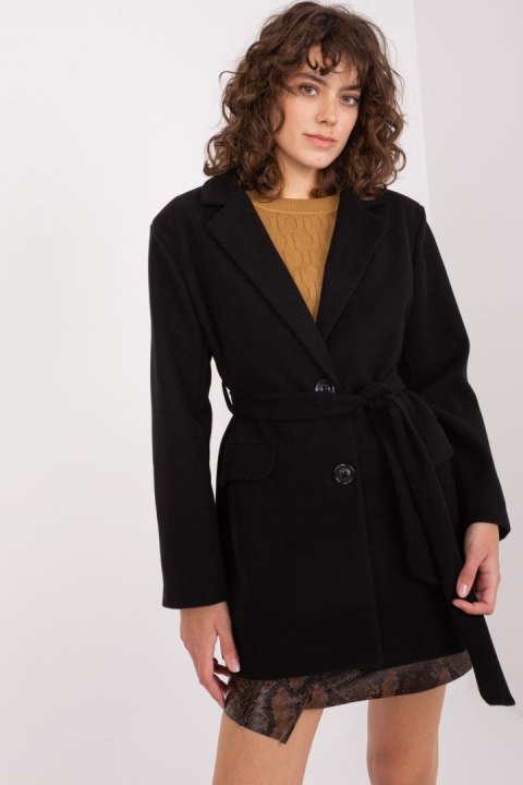 Płaszcz Damski Model TW-PL-BI-2022320.01X Black - Och Bella - S Płaszcz Damski Model TW-PL-BI-2022320.01X Black - Och Bella - S
