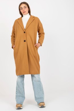 Płaszcz Damski Model TW-PL-BI-7298-1.15 Camel - Och Bella - uniwersalny