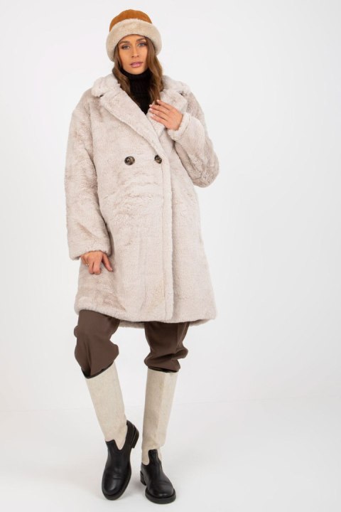 Płaszcz Model TW-PL-2118.95P Light Beige - Och Bella - uniwersalny Płaszcz Model TW-PL-2118.95P Light Beige - Och Bella - uniwersalny
