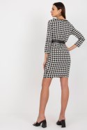 Sukienka Model TW-SK-BL-1007.32P Black/White - Och Bella - L Sukienka Model TW-SK-BL-1007.32P Black/White - Och Bella - L