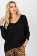 Sweter Damski Model TW-SW-BI-M903.33X Black - Och Bella - uniwersalny Sweter Damski Model TW-SW-BI-M903.33X Black - Och Bella - uniwersalny