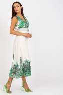 Sukienka Model DHJ-SK-13128.61 White/Green - Italy Moda - uniwersalny Sukienka Model DHJ-SK-13128.61 White/Green - Italy Moda - uniwersalny