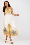 Sukienka Model DHJ-SK-13128.61 White/Yellow - Italy Moda - uniwersalny Sukienka Model DHJ-SK-13128.61 White/Yellow - Italy Moda - uniwersalny