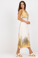 Sukienka Model DHJ-SK-13128.61 White/Yellow - Italy Moda - uniwersalny Sukienka Model DHJ-SK-13128.61 White/Yellow - Italy Moda - uniwersalny