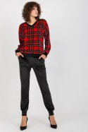 Spodnie Komplet Model RP-KMPL-8190-6.26X Black/Red - Rue Paris - S/M Spodnie Komplet Model RP-KMPL-8190-6.26X Black/Red - Rue Paris - S/M