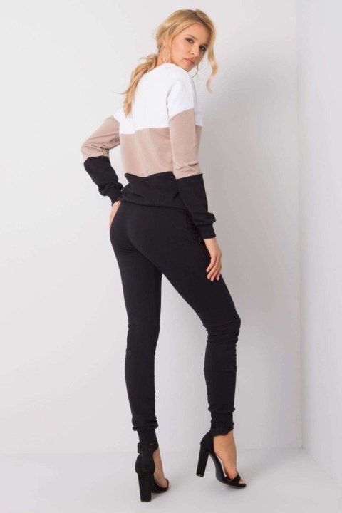 Spodnie Komplet Model RV-KMPL-5971.05 Black/Beige - Rue Paris - S Spodnie Komplet Model RV-KMPL-5971.05 Black/Beige - Rue Paris - S