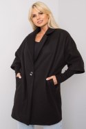 Płaszcz Damski Model CHA-PL-0409.30X Black - Rue Paris - S/M Płaszcz Damski Model CHA-PL-0409.30X Black - Rue Paris - S/M