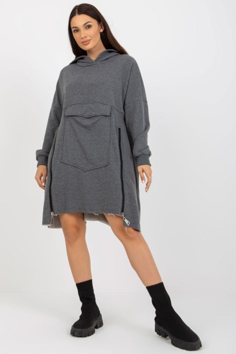 Bluza Damska Model FA-BL-8114.42P Dark Grey - Fancy - uniwersalny Bluza Damska Model FA-BL-8114.42P Dark Grey - Fancy - uniwersalny