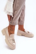 Półbuty Model Velenase YL189 Light Beige Lakier - Step in style - 39 Półbuty Model Velenase YL189 Light Beige Lakier - Step in style - 39