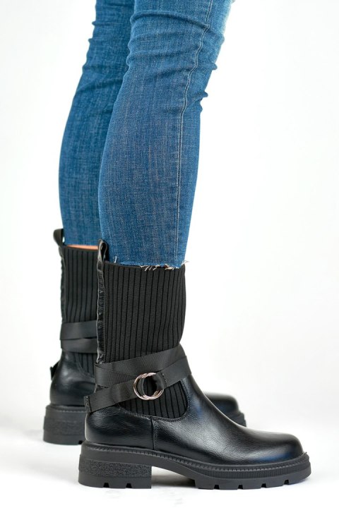 Botki Model YQ41B Black - PRIMO - 38 Botki Model YQ41B Black - PRIMO - 38