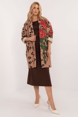 Płaszcz Damski Model DHJ-PL-19821.60P Camel - Italy Moda - uniwersalny