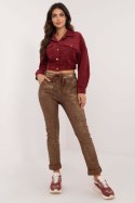 Spodnie Damskie Model DHJ-SP-21258.32 Brown - Italy Moda - uniwersalny Spodnie Damskie Model DHJ-SP-21258.32 Brown - Italy Moda - uniwersalny