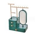 Organizer na biżuterię zielony szafeczka z lusterkiem i szufladkami PD60ZIE Organizer na biżuterię zielony szafeczka z lusterkiem i szufladkami PD60ZIE