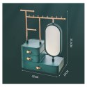 Organizer na biżuterię zielony szafeczka z lusterkiem i szufladkami PD60ZIE Organizer na biżuterię zielony szafeczka z lusterkiem i szufladkami PD60ZIE