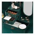 Organizer na biżuterię zielony szafeczka z lusterkiem i szufladkami PD60ZIE Organizer na biżuterię zielony szafeczka z lusterkiem i szufladkami PD60ZIE