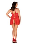 Komplet Model Blossmina Chemise Red - Obsessive - 4XL/5XL Komplet Model Blossmina Chemise Red - Obsessive - 4XL/5XL