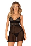 Komplet Model Chemeris Babydoll Black - Obsessive - XS/S Komplet Model Chemeris Babydoll Black - Obsessive - XS/S
