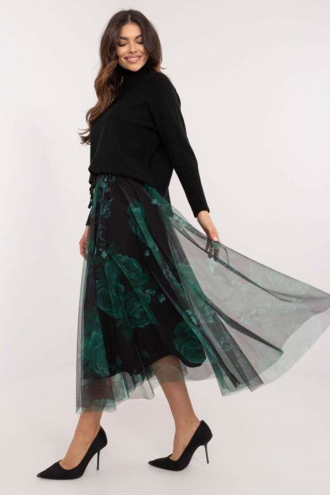 Spódnica Model DHJ-SD-19981-3.16 Black/Green - Italy Moda - uniwersalny Spódnica Model DHJ-SD-19981-3.16 Black/Green - Italy Moda - uniwersalny