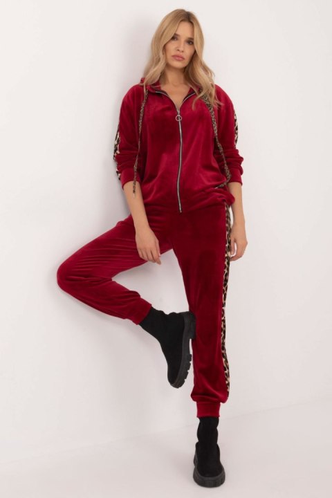 Spodnie Komplet Model DHJ-KMPL-9137.25 Bordo - Italy Moda - uniwersalny Spodnie Komplet Model DHJ-KMPL-9137.25 Bordo - Italy Moda - uniwersalny