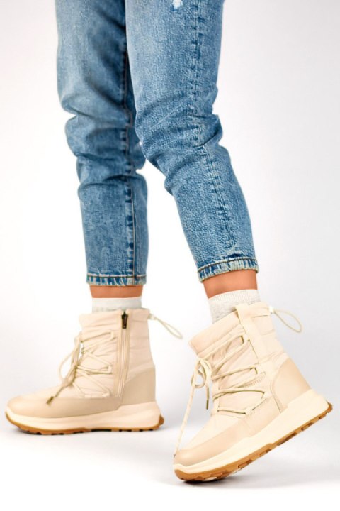 Śniegowce Model 24-16321BE Beige - PRIMO - 39 Śniegowce Model 24-16321BE Beige - PRIMO - 39