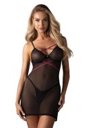 Komplet Model Novenes Chemise Black - Obsessive - XS/S Komplet Model Novenes Chemise Black - Obsessive - XS/S