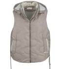 Krótki damski bezrękawnik kamizelka PLUS SIZE LILY (Beżowy) Krótki damski bezrękawnik kamizelka PLUS SIZE LILY (Beżowy)