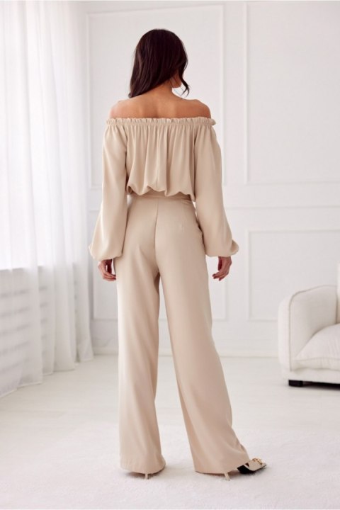 Spodnie Damskie Model Alaya BEZ SPD0032 Beige - Roco Fashion - 36 Spodnie Damskie Model Alaya BEZ SPD0032 Beige - Roco Fashion - 36