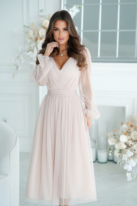 Sukienka Model 269-21 Beige - Bicotone - 36 Sukienka Model 269-21 Beige - Bicotone - 36