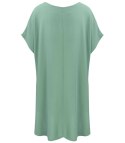 Gładka luźna wygodna sukienka tunika basic mini (Zielony) Gładka luźna wygodna sukienka tunika basic mini (Zielony)
