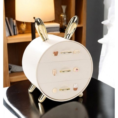 Aufbewahrungsbox für Kosmetik und Schmuck BUNNY mit goldenen Griffen CB60 Aufbewahrungsbox für Kosmetik und Schmuck BUNNY mit goldenen Griffen CB60