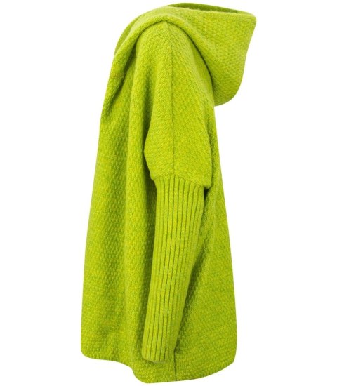 GRUBY sweter KARDIGAN nietoperz Luźny Ciepły z kapturem (Zielony) GRUBY sweter KARDIGAN nietoperz Luźny Ciepły z kapturem (Zielony)
